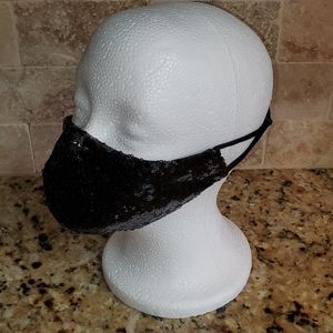 Black Sequins Face Mask